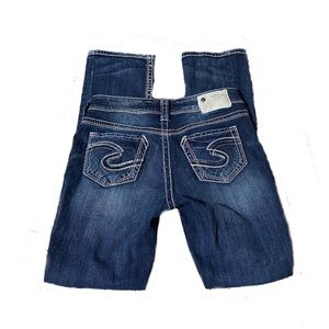 silver low rise jeans